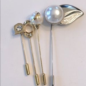 1 Beautiful Bundle Of 4  Authentic Ferragamo Stick pins!